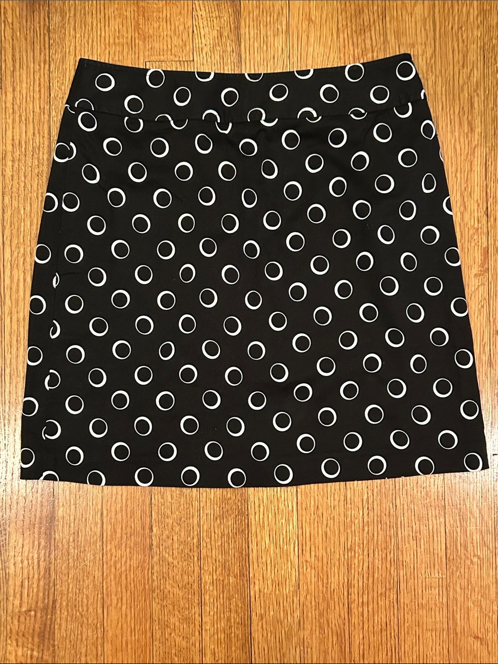 Black Polka Dot A-Line Skirt Size 10